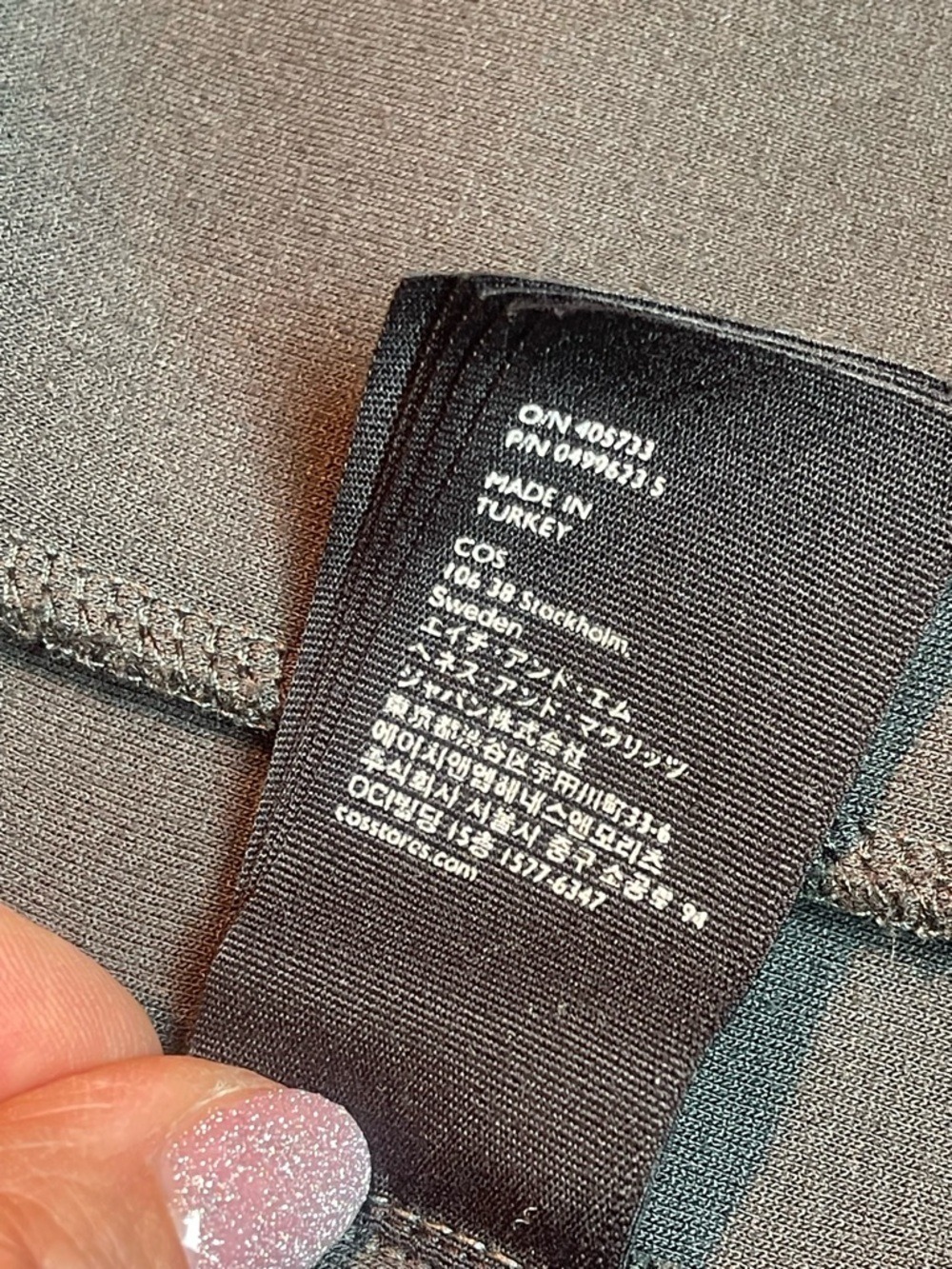 COS Oversized Zip-Up Hoodie Jacket Sz M Gray Cargo Minimalist Quiet Luxury - Picture 12 of 12